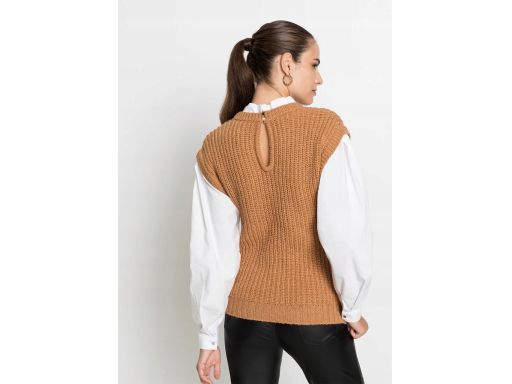 B.P.C kamizelka dzianinowa z koszulą 2w1 ^32/34