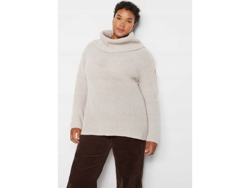 B.P.C sweter z szerokim golfem matowy srebrny ^44/46