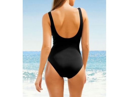 B.P.C kostium jednoczęściowy czarny ze wzorem r.46