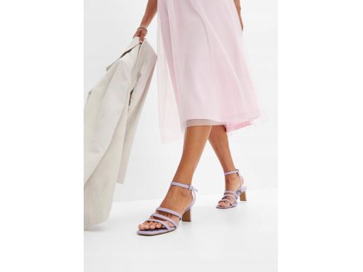 B.P.C jasnoróżowa sukienka midi z koronką ^36/38