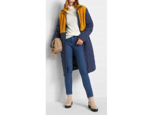 B.P.C płaszcz pikowany ze wstawką boucle polarowego baranka ^50