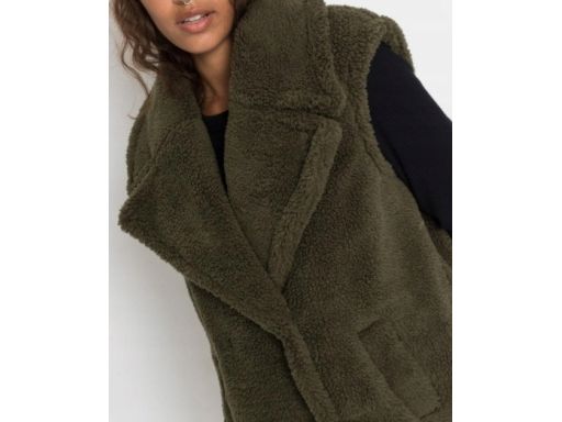 B.P.C kamizelka płaszcz bez rękawów boucle butelkowa zieleń ^42