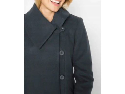 B.P.C BORDOWY prosty płaszcz lekko rozszerzany ^40