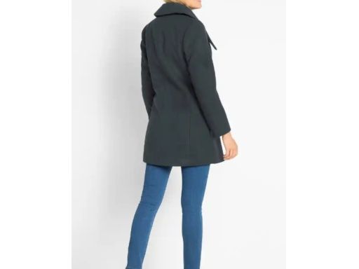 B.P.C BORDOWY prosty płaszcz lekko rozszerzany ^40