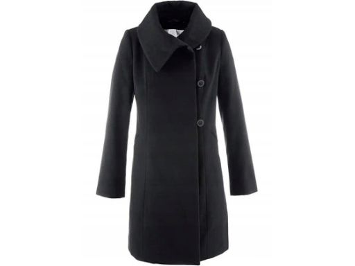 B.P.C BORDOWY prosty płaszcz lekko rozszerzany ^40