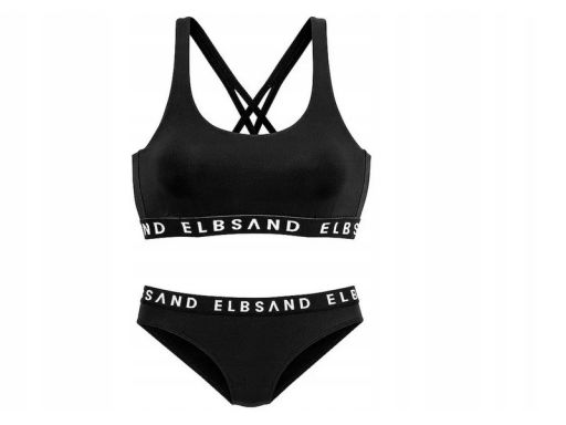 ELBSAND bikini sportowe czarne 36 A/B