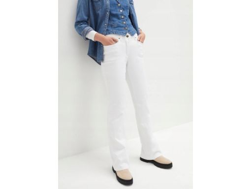 B.P.C spodnie białe bootcut r.54