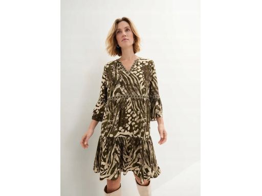 B.P.C sukienka tunikowa z wiskozy we wzory 44.