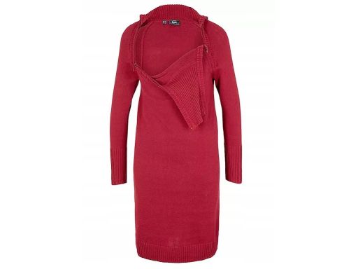 B.P.C dzianinowa ciążowa sukienka ciemno-czerwona 36/38.