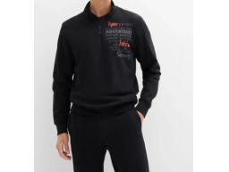B.P.C męska bluza czarna ze stójką L.