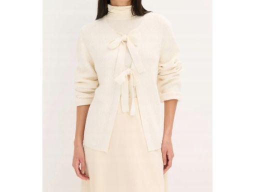 B.P.C kardigan śmietankowy z wiązaniem 36/38.