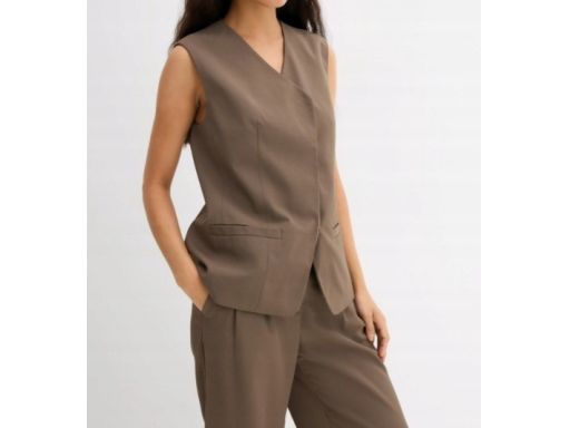 B.P.C kamizelka asymetryczna damska oliwkowa 38.