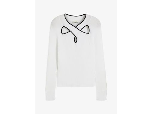 B.P.C sweter biały z modnym splotem r.36/38