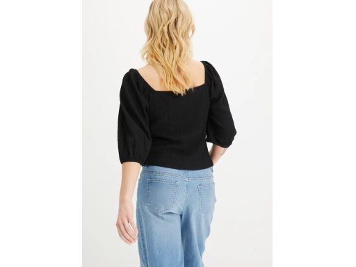B.P.C krótka bluzka czarna strukturalna r.44/46