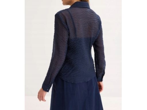 B.P.C bluzka koszulowa granatowa strukturalna r.42
