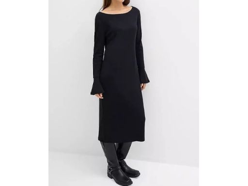 B.P.C sukienka shirtowa czarna midi 40/42.