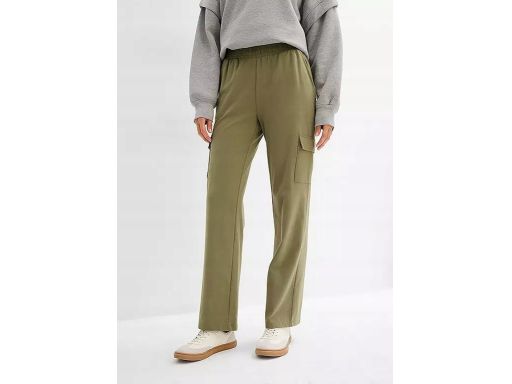 B.P.C spodnie dresowe oliwkowe cargo r.56/58