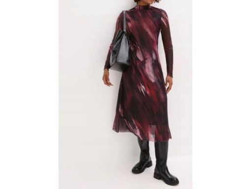 B.P.C sukienka siateczkowa midi wzory r.40/42