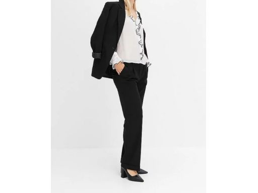 B.P.C bluzka biała szyfonowa z falbankami 42.