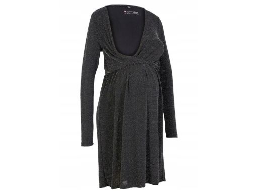 B.P.C sukienka ciążowa i do karmienia piersią ze srebrną nitką 48/50.