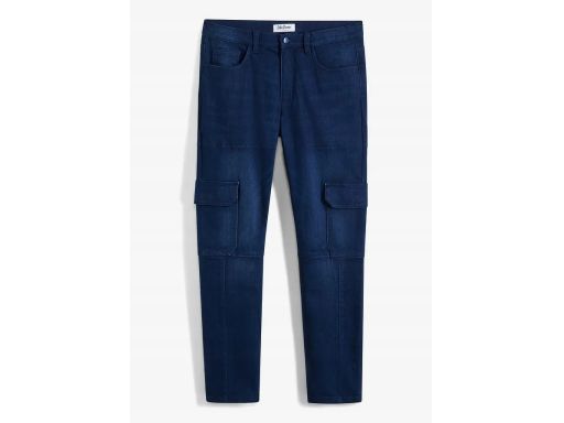 B.P.C męskie spodnie granatowe ocieplane bojówki 26.