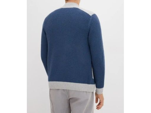 B.P.C sweter rozpinany męski szaro-granatowy r.3XL