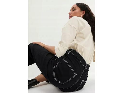 B.P.C spodnie jeansowe ciemne szeroka nogawka r.42