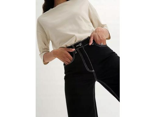 B.P.C spodnie jeansowe ciemne szeroka nogawka r.42