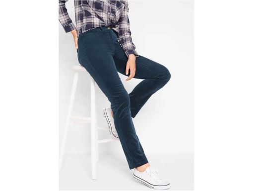 B.P.C spodnie damskie sztruksowe granatowe r.48