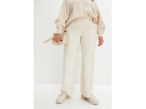 B.P.C spodnie damskie beżowe piaskowe r.46