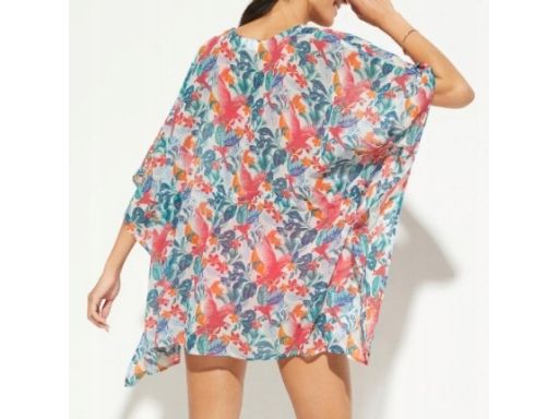 B.P.C szyfonowa tunika plażowa kolorowa w kwiaty 36/38.