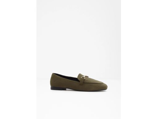 B.P.C półbuty damskie loafersy khaki z eko zamszu r.39