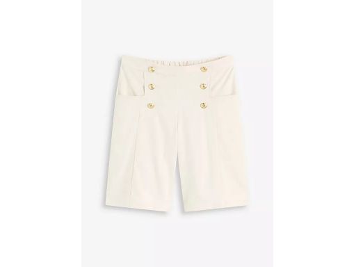 B.P.C bermudy damskie eleganckie beżowe ze złotymi guzikami 42.