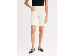 B.P.C bermudy damskie eleganckie beżowe ze złotymi guzikami 42.