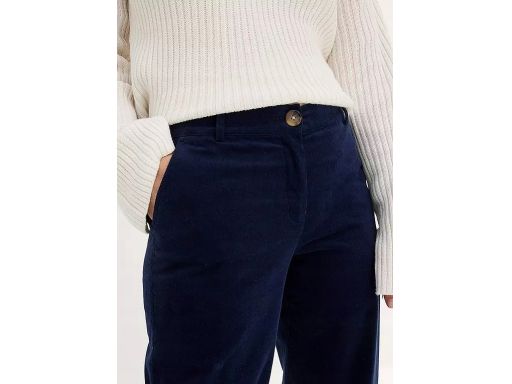 B.P.C spodnie damskie sztruksowe granatowe proste 40.