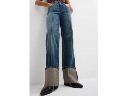 B.P.C jeansy o prostym kroju z wywiniętymi nogawkami 52.