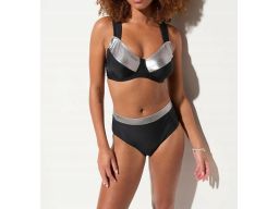 B.P.C bikini typu minimizer czarno-srebrne 46 (90C).