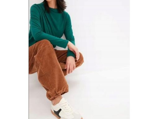 B.P.C spodnie damskie sztruksowe brązowe 46.