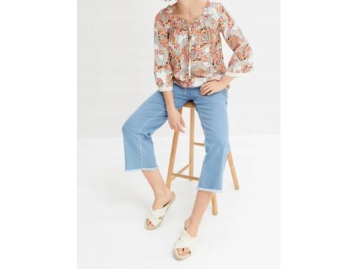 B.P.C bluzka z wiskozy wzory z koronką 44.