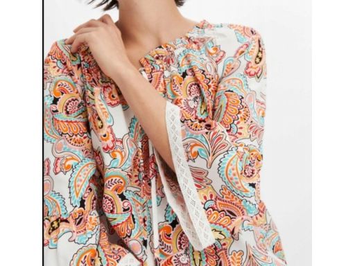 B.P.C bluzka z wiskozy wzory z koronką 44.