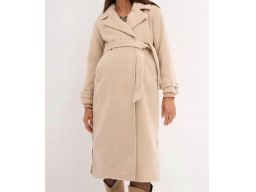 B.P.C płaszcz ciążowy klasyczny beżowy długi r.50