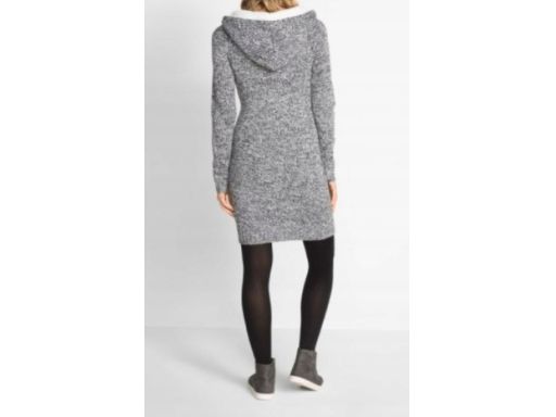 B.P.C dzianinowa ciążowa sukienka kaptur z misiem ^40/42