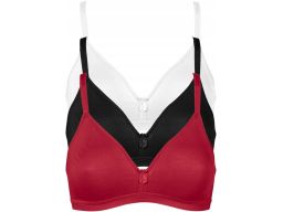 B.P.C 3-pak biustonoszy miękkich bez fiszbin r.75A