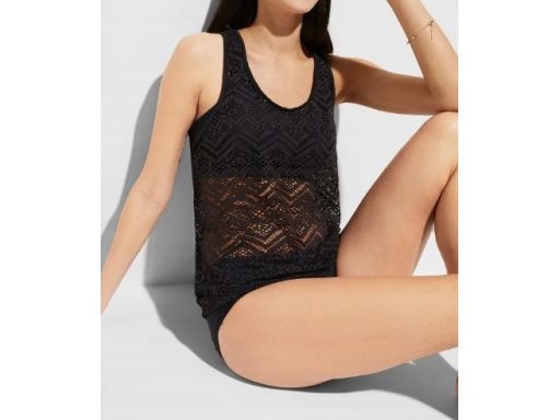 B.P.C. top tankini ażurowy czarny r.40