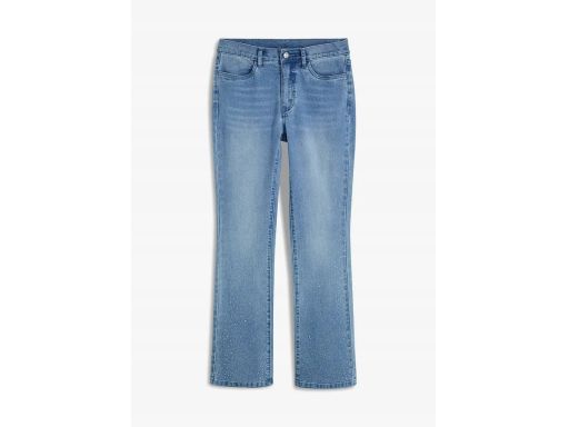 B.P.C jeansy bootcut ze sztrasami r.44
