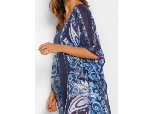 B.P.C granatowa tunika plażowa we wzory ^40/42