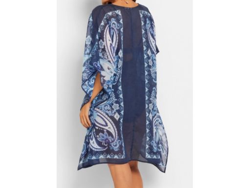 B.P.C granatowa tunika plażowa we wzory ^40/42