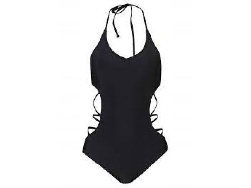 B.P.C Kostium kąpielowy monokini czarny wiązany r.40