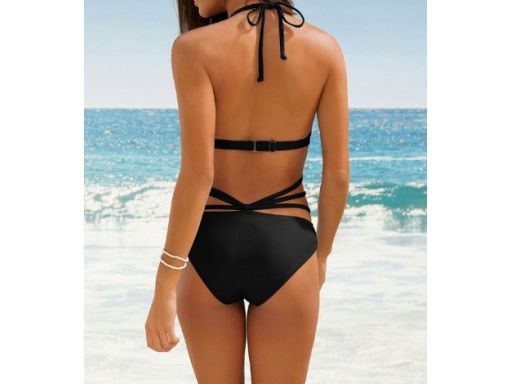 B.P.C Kostium kąpielowy monokini czarny wiązany r.40