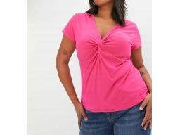 B.P.C t-shirt różowy damski ze splotem r.36/38